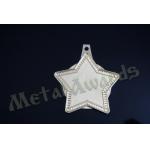 Blank Silver Star Medal , Laser Engraved Medals With Insert Recessed Silver Plating