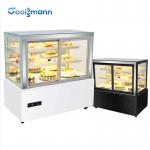 Supermarket Display Cake Showcase , Four Sided Glass Dessert Display Cooler for sale