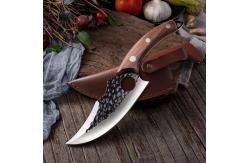 China 1pcs 5Cr15 Kitchen Stainless Steel Slaughter Knife Pakka Wood Handle Double Edged supplier