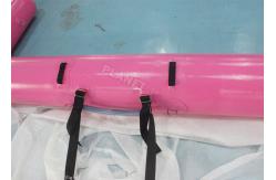 China Pink 0.6mm PVC Tarpaulin Inflatable Sea Pool Fire Resistant With Net supplier