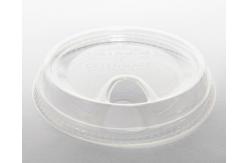 China Polylactic Acid Sheet Lids Clear Disposable PLA Cold Coffee Cup Cover supplier