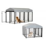 Galvanized Double Dog Kennel Panels , Dog Run Panels Outdoor Large Size for sale