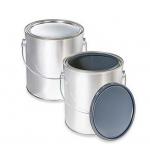 1L Paint Pail Bucket Waterproof Metal Lid Mini Tin Pails
