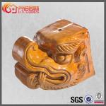 Buddhist Dragon Chinese Roof Ornaments Tile Figures Ceramic Glazed for sale