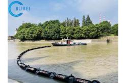 China Intertidal Floating Oil Boom Fence Absorbent Flat Foam PVC  Fabric supplier