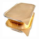 750ml Disposable Colorful Aluminium Foil Baking Cake Tray Pan Container for sale