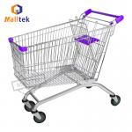 240L European Metal Shopping Trolley Cart For Supermarket 140KGS Load for sale