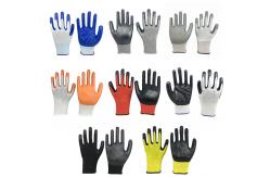 China 43 Grams Polyester Liner Nitrile Work Gloves High Temperature Resistance supplier