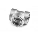 ASME B16.11 Stainless Steel Socket Weld Tee Forged Steel Fittings , A182 Socket Weld Reducer for sale