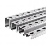 Anodized  C Shaped Aluminium Strut Channel / Metal Slotted Channel 1-3mm Thickness for sale