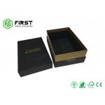 Full Matte Black Printed High End Recycled 2-Piece Rigid Cardboard Gift Boxes Packaging With Lid for sale