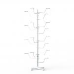 Chrome Adjustable 20 Hooks Tree Display Stand For Hats Caps Display Rack for sale