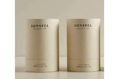 China Biodegradable Cosmetic Bottle Paper Tube Packaging Luxury Cylinder Round Kraft Paper Box supplier