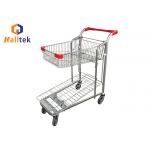 Carriage 2 Tier Supermarket Cargo Logistics Trolley for sale