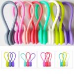 Silicone Magnetic Cable Ties Reusable Cable Organizers Earbuds Cords USB Cable Manager Keeper Wrap Ties Straps Bookmark for sale