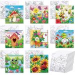 Matte Finish Pre Printed Canvas Kits For Kids , 8 X 8 Inch Pre Drawn Paint Kits for sale