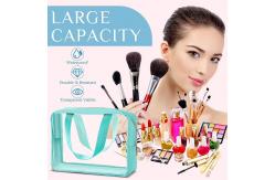 China Soft Clear Transparent Hanging Makeup Bags with Zipper Clear Travel Bags supplier