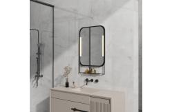 China Stylish Long Lasting Lighted Bathroom Vanity Mirror Space Saving Wall Mounted supplier