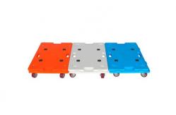 China 150kgs Loading Multi Function Plastic Moving Dolly 3 Inches PU Wheels supplier