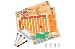 China Removable Erasable Preschool Reward Chart With Marker Pen And Pen Clip supplier