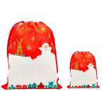 Single Sided Sublimation Christmas Bags Blank Heat Transfer Christmas Burlap Sacks for sale