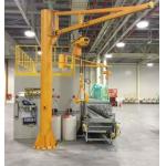 Free Standing Manual Jib Crane Slewing Jib 250kg With Electric Hoist for sale