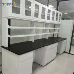 Green Wall-Mounted Laboratory Bench High Durability and Eco-Friendly Materials for sale