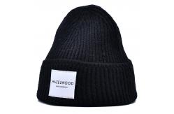 China Custom Embroidery / Printed Logo Acrylic Beanies Jacquard Knitted Hats Warm Hat With Patch supplier