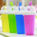 350ml Silicone Slushy Maker Cup With Lid And Straw for sale