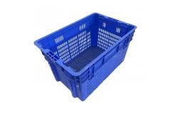 China Reusable 60x40 Plastic Moving Crate Nestable For Warehouse 2Kg supplier