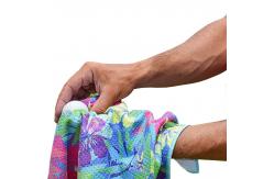 China Custom Sublimation Printed Microfiber Golf Towel Absorbent supplier