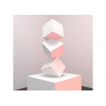 Geometry Design 304 Stainless Steel Sculpture With White Painted Finish for sale