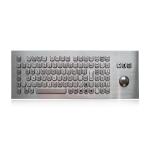 IP65 82 Keys Embedded Milk Proof Metal Kiosk Keyboard Optical Trackball For Outdoor for sale