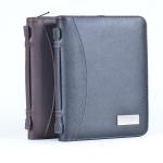Portable Waterproof Binder Leather Business Padfolio Mobile Power Notebook