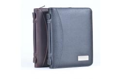 China Portable Waterproof Binder Leather Business Padfolio Mobile Power Notebook supplier