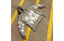 China Custom Logo No String Distressed Applique Embroidery Hoodie OEM Service supplier