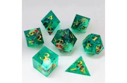 China Practical Natural Resin RPG Dice Set Wear Resistant Lightweight supplier
