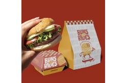 China Personalized Design Burger Box Foldable Corrugated Custom Packaging Clam Shell supplier