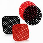 Reusable Square Silicone Air Fryer Mat Non Stick 21cm