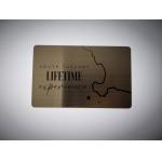 Colorful Etching Brushed Metal Business Card 0.25mm Thickness for sale