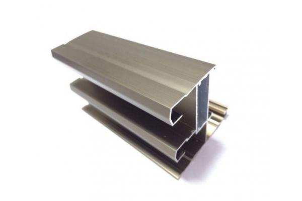 Champange Anodized Aluminum Extrusion Profiles With 6063-T5 / 6060-T5