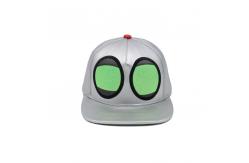 China Hippop Flat Brim Snapback Hats 3D Embroidered Silvery 5 Panel Cap supplier