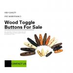 Two Holes Oval Shape 30*10mm Wooden Toggles Buttons for sale