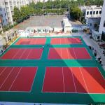 ISO9001 3mm Acrylic Acid Outdoor Basketball Court Flooring Durable for sale