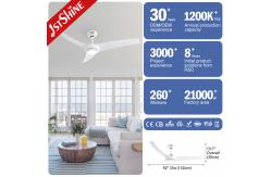 China White Modern ABS Quiet Ceiling Fan , DC LED Ceiling Fan With Remote Control supplier