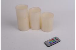 China Flameless Candles With Flickering Flame , Battery Operated Candles With Timer  supplier