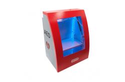 China Universal Red Curved Alarmed Wall Mount AED Cabinet For Illumination supplier