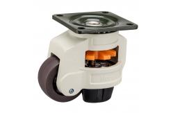 China Foot Adjuster TPR Leveling Caster Wheel With Deep Groove Bearing supplier