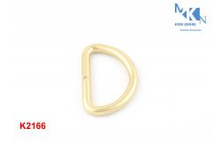China Iron Hand Polished Purse Rings Hardware , Fashion Style Brass D Ring With Clip supplier
