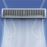 Commercial Centrifugal Indoor Over Door Air Curtain For High Traffic Entrances for sale